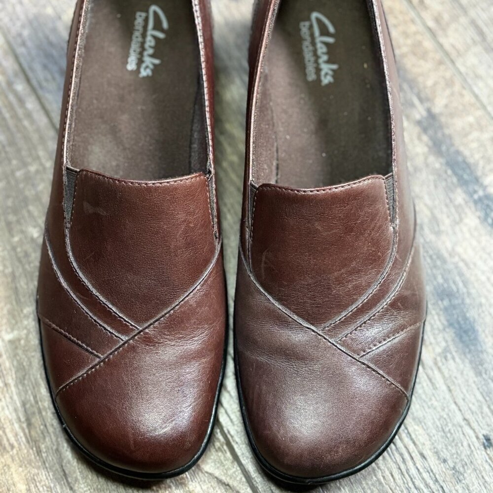 Clarks Bendables Blackberry Slip-On Dark Brown Women's Size 7.5 - Picture 4 of 14